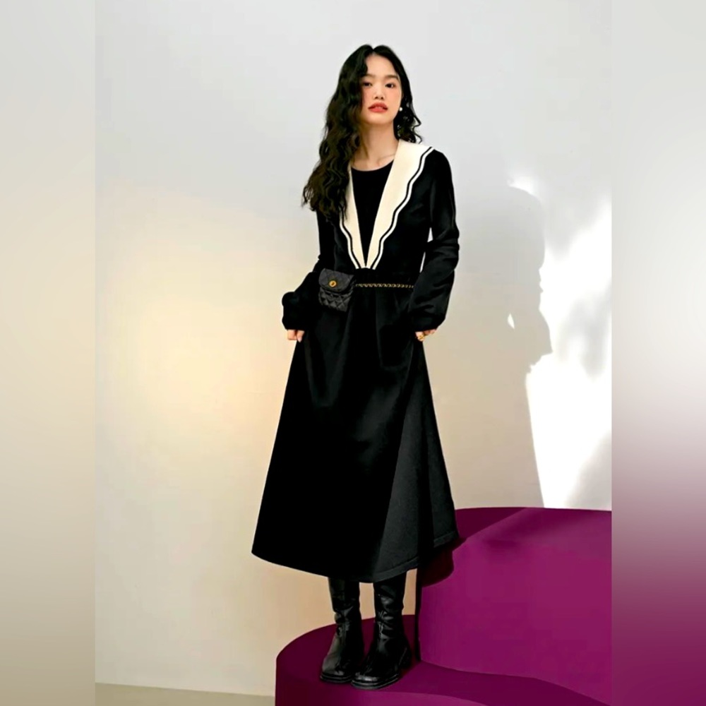 Kuose Puff sleeve maxi dress